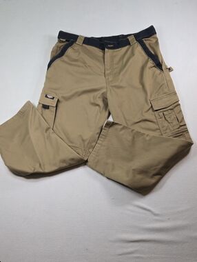 Dickies Tan Cargo Work Pants with Black Trim